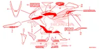 EMBLEEM/STREEP (2) voor Honda CBR 1000 VICTORY RED 2017
