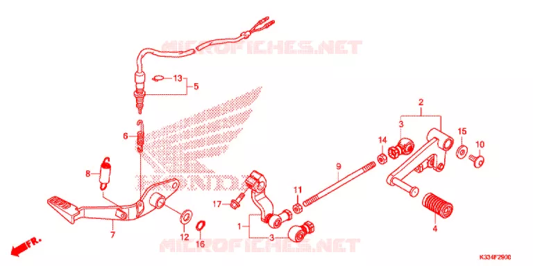 OPSTAP/PEDAAL Honda MOTO 300 CBR 2017  CBR300RH