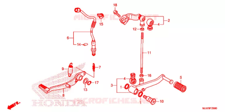 OPSTAP/PEDAAL Honda MOTO 500 CB 2017  CB500FAH_A