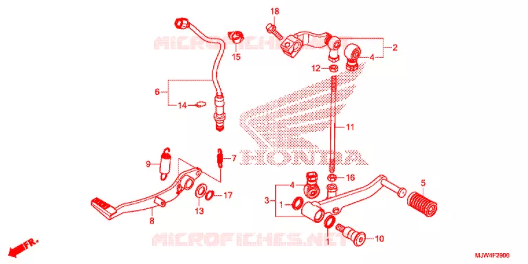 OPSTAP/PEDAAL Honda MOTO 500 CB 2017  CB500XAH