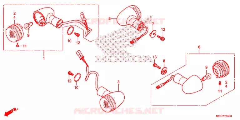 KNIPPERLICHT Honda MOTO 1100 CB 2017  CB1100SAH
