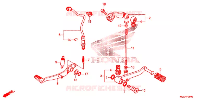 OPSTAP/PEDAAL Honda MOTO 500 CB 2017  CB500XH