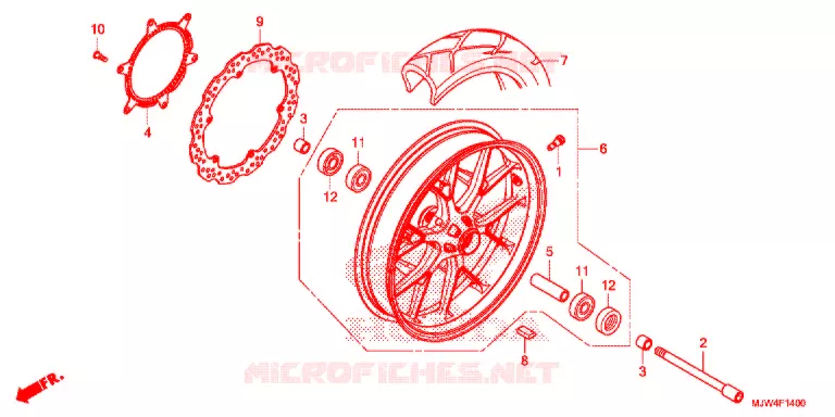VOOR WIEL Honda MOTO 500 CB 2017  CB500XH