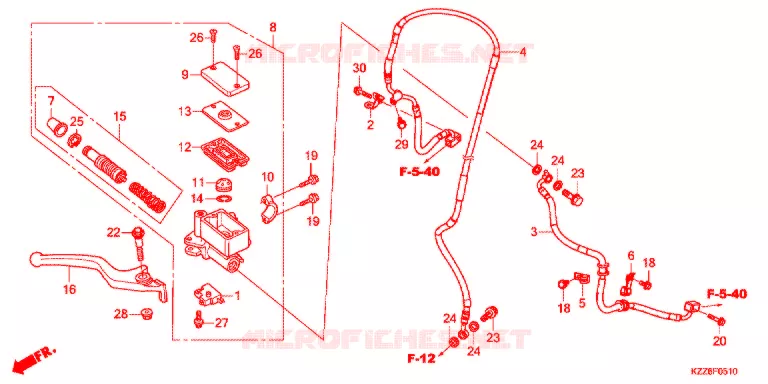 REMPOMP VOOR (CRF250RDA/RLA) Honda MOTO 250 CRF 2018  CRF250RLAJ
