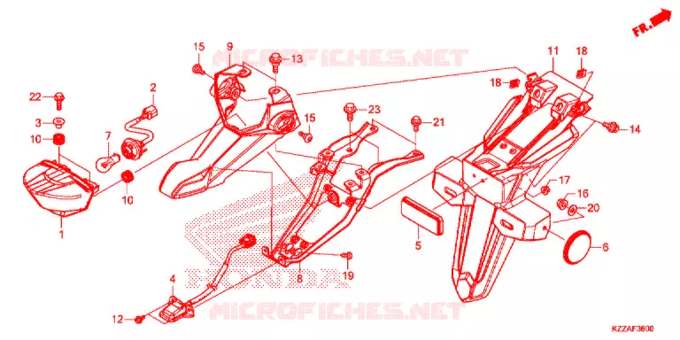 ACHTERLICHT(2) Honda MOTO 250 CRF 2018  CRF250RLAJ