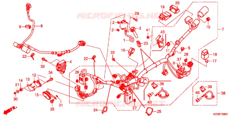 BEDRADINGSBUNDEL/ACCU Honda MOTO 250 CRF 2018  CRF250RDAJ