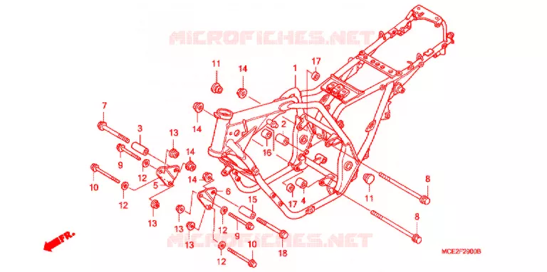 FRAME CHASSIS Honda MOTO 400 CB 2003  CB400LY
