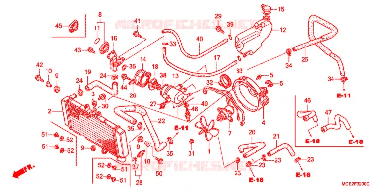 RADIATOR Honda MOTO 400 CB 2003  CB400LY