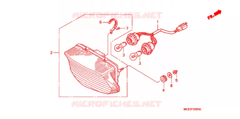ACHTERLICHT(2) Honda MOTO 400 CB 2000  CB400LY