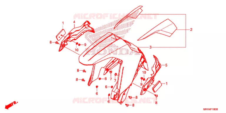 VOORSPATBORD Honda MOTO 1000 AFRICA-TWIN 2018  CRF1000DJ