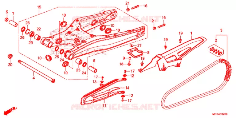 ZWAAI-ARM/KETTINGKAST Honda MOTO 1000 AFRICA-TWIN 2018  CRF1000DJ