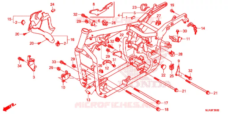 FRAME CHASSIS Honda MOTO 750 SHADOW 2017  VT750C2BH