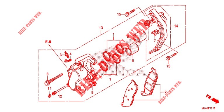 REMKLAUW VOOR (VT750C/C2B) voor Honda SHADOW VT 750 PHANTOM 2017