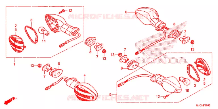 KNIPPERLICHT Honda MOTO 600 CBR 2017  CBR600RRH