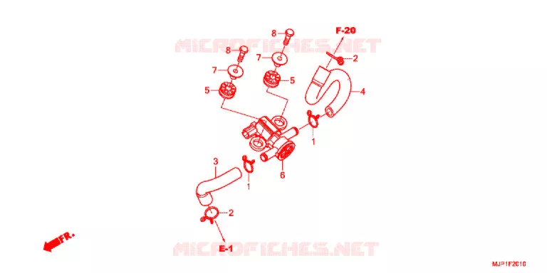 LUCHTINJECTIE SOLENOIDEKLEP Honda MOTO 1000 AFRICA-TWIN 2016  CRF1000AG