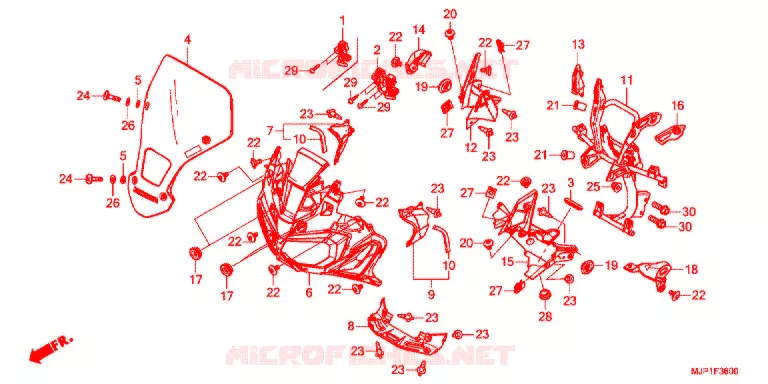 VOOR KAP Honda MOTO 1000 AFRICA-TWIN 2016  CRF1000DG