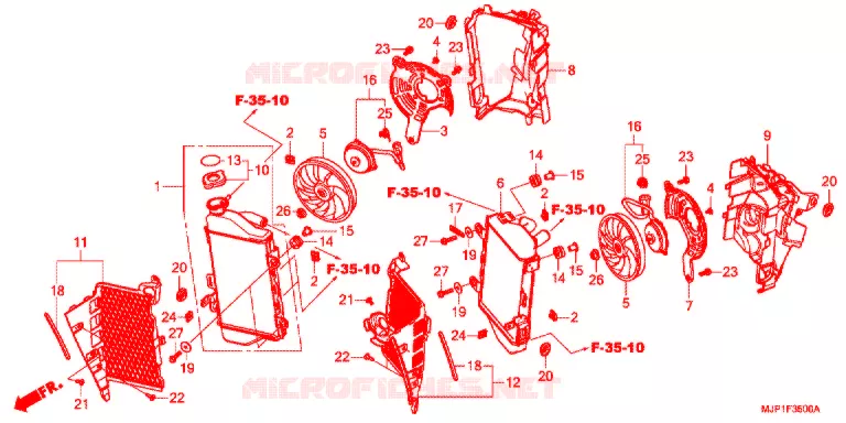 RADIATOR Honda MOTO 1000 AFRICA-TWIN 2016  CRF1000DG
