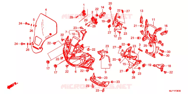 VOOR KAP Honda MOTO 1000 AFRICA-TWIN 2016  CRF1000DG