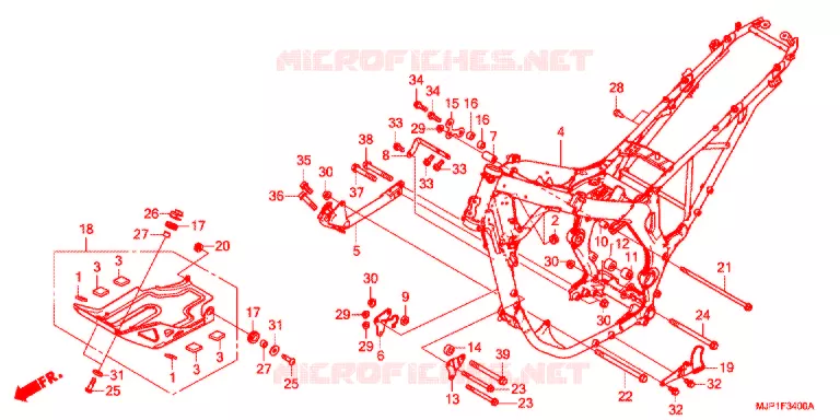 FRAME CHASSIS Honda MOTO 1000 AFRICA-TWIN 2017  CRF1000AH
