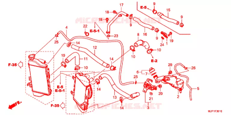 RADIATEUR SLANG Honda MOTO 1000 AFRICA-TWIN 2017  CRF1000DH