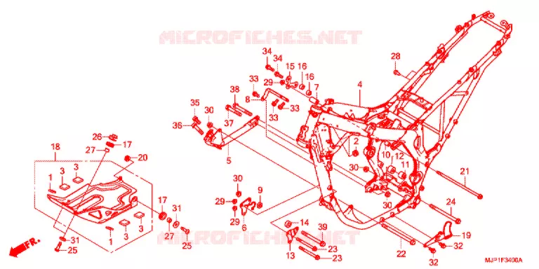 FRAME CHASSIS Honda MOTO 1000 AFRICA-TWIN 2017  CRF1000DH