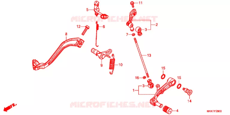 OPSTAP/PEDAAL Honda MOTO 1000 AFRICA-TWIN 2018  CRF1000AJ