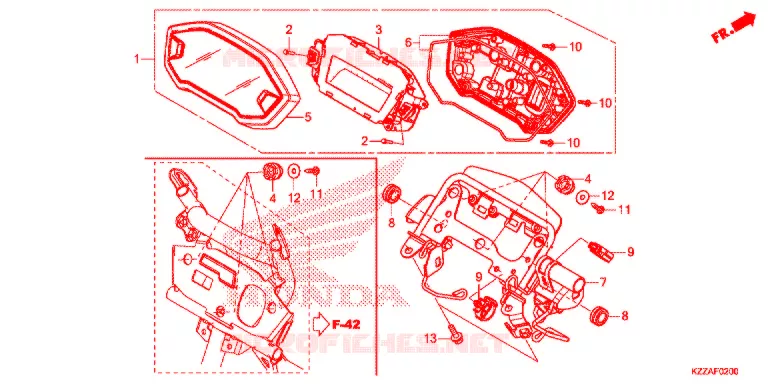 COMBINATIEMETER Honda MOTO 250 CRF 2017  CRF250RLAH