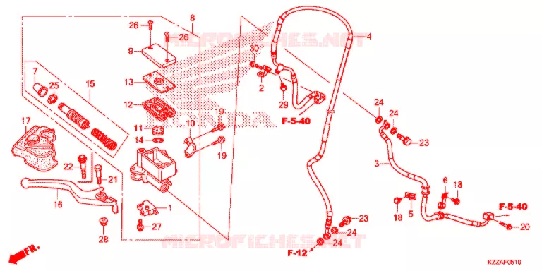 REMPOMP VOOR (CRF250LA/RLA) Honda MOTO 250 CRF 2017  CRF250RLAH