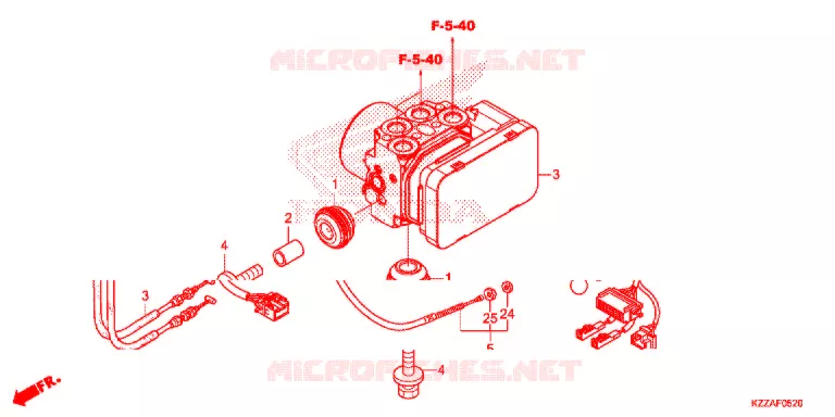 VOORREM HOOFDCILINDER/ABS MODULATOR Honda MOTO 250 CRF 2017  CRF250RLAH