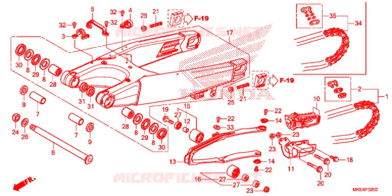 ZWAAI-ARM/KETTINGKAST Honda MOTO 450 CRF 2018  CRF450RJ