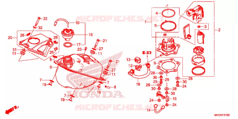 BENZINE TANK (CRF450R/RWE) Honda MOTO 450 CRF 2020  CRF450RK