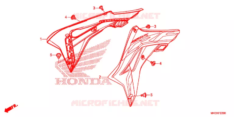 DEKSEL RADIATEUR (CRF450R/RWE) Honda MOTO 450 CRF 2021  CRF450RK