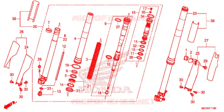 VOOR VORK Honda MOTO 450 CRF 2021  CRF450RK