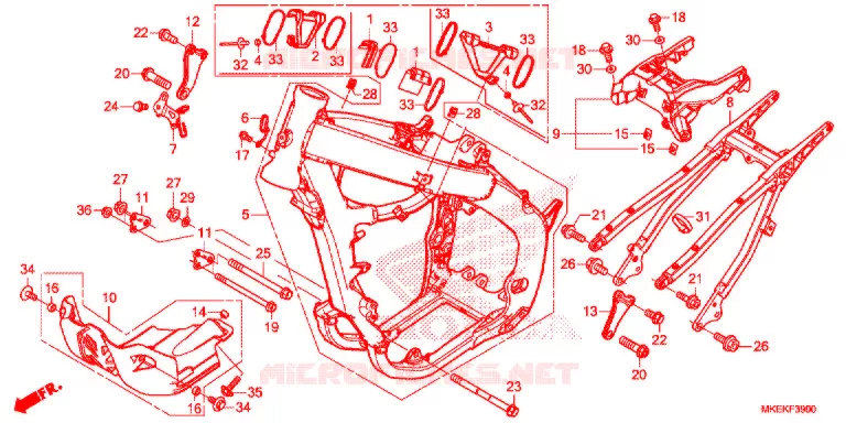 FRAME CHASSIS Honda MOTO 450 CRF 2019  CRF450RK