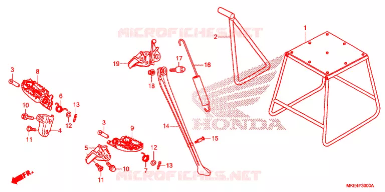 OPSTAP/STANDAARD Honda MOTO 450 CRF 2019  CRF450RXJ