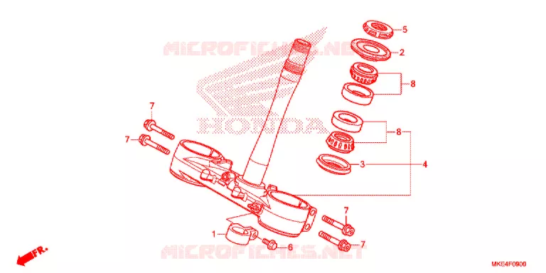 STURING STANG/BOVENSTE BRUG Honda MOTO 450 CRF 2020  CRF450RXJ