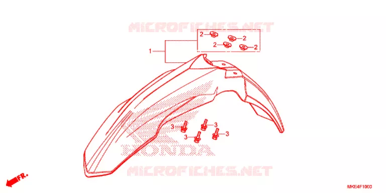 VOORSPATBORD Honda MOTO 450 CRF 2020  CRF450RXJ