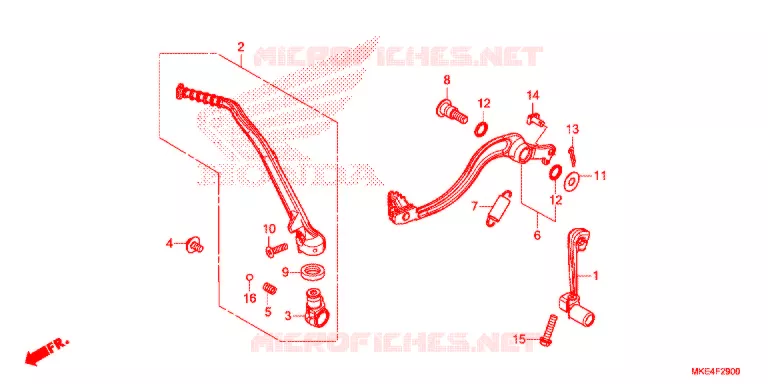 PEDAAL/KICKSTARTER ARM Honda MOTO 450 CRF 2018  CRF450RXJ