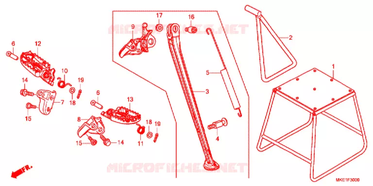 OPSTAP/STANDAARD Honda MOTO 450 CRF 2018  CRF450RXJ