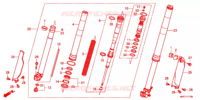 VOOR VORK Honda MOTO 450 CRF 2018  CRF450RXJ