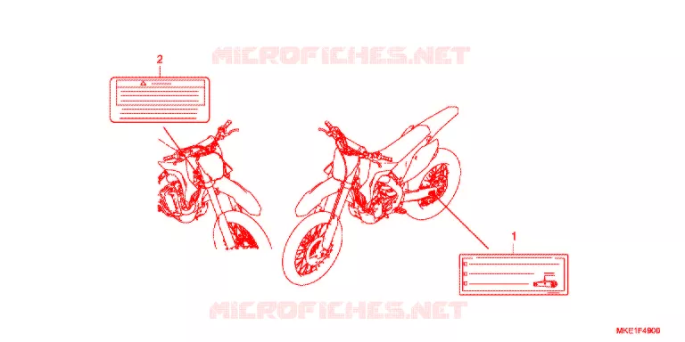 WAARSCHUWINGSLABEL(1) Honda MOTO 450 CRF 2018  CRF450RXJ