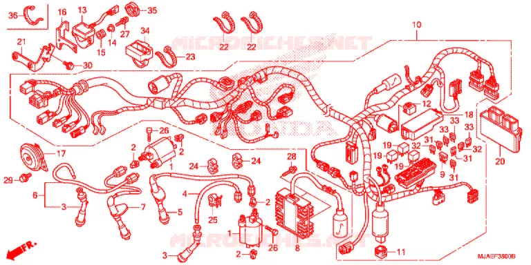 BEDRADINGSBUNDEL (VT750CS/C2S) Honda MOTO 750 SHADOW 2017  VT750CSH