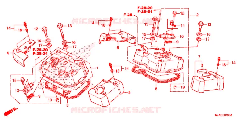 CILINDERKOP AFDEKKING Honda MOTO 750 SHADOW 2017  VT750CSH
