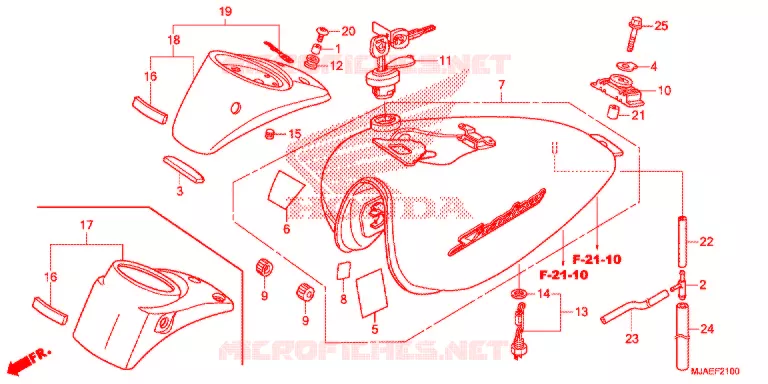 BENZINE TANK (VT750CS/C2B/C2S/C) Honda MOTO 750 SHADOW 2017  VT750CSH