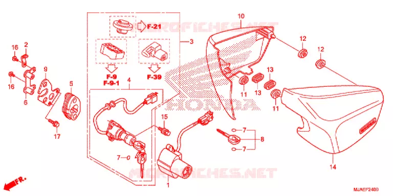 ZIJ-AFDEKKING (VT750CS/C2B/C2S/C) Honda MOTO 750 SHADOW 2017  VT750CSH