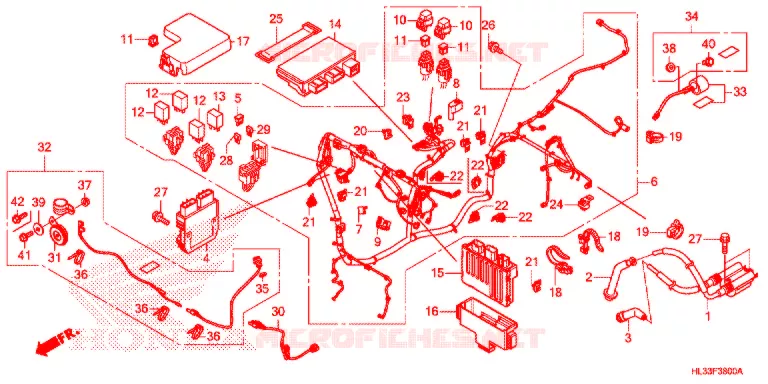 BEDRADINGSBUNDEL/ACCU Honda ATV 700 PIONEER 2017  SXS700M4PH