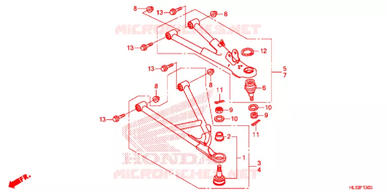 VOOR ARM Honda ATV 700 PIONEER 2019  SXS700M4PH