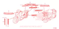 EMBLEEM/STREEP voor Honda SH 125 D 3E 2017