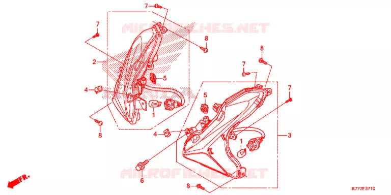 VOOR KNIPPERLICHT Honda SCOOTER 125 SH 2017  SH125DH