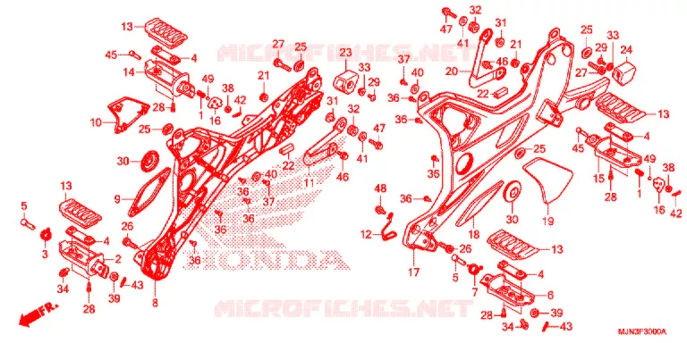 PEDAAL/OPSTAP Honda MOTO 1300 CTX 2017  CTX1300AH